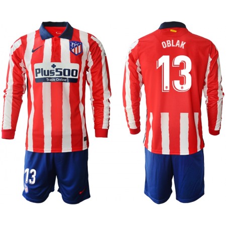 Billiga Fotbollströjor Atlético Madrid Jan Oblak 13 Barn Hemma tröja 2020/21 Långärmad